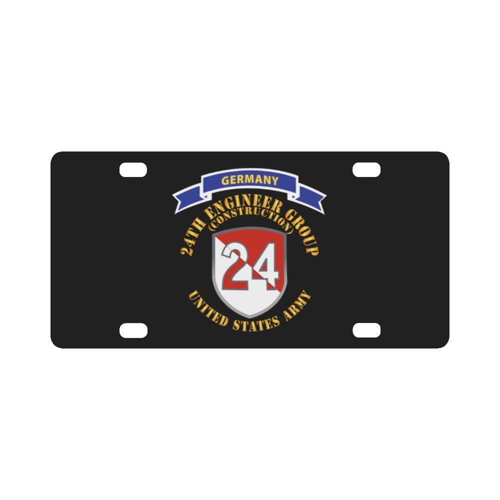 Army - 24th Engineer Group (Construction) - 1954 - 1972 w Germany Tab X 300 Classic License Plate