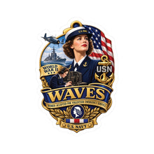 Load image into Gallery viewer, Kiss-Cut Stickers - WAVES - Women Accepted for Volunteer Emergency Service WWII - 3D - Enhanced
