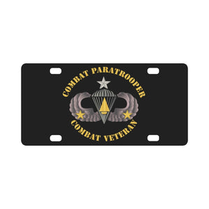 Army - Combat Paratrooper - Combat Veteran Classic License Plate