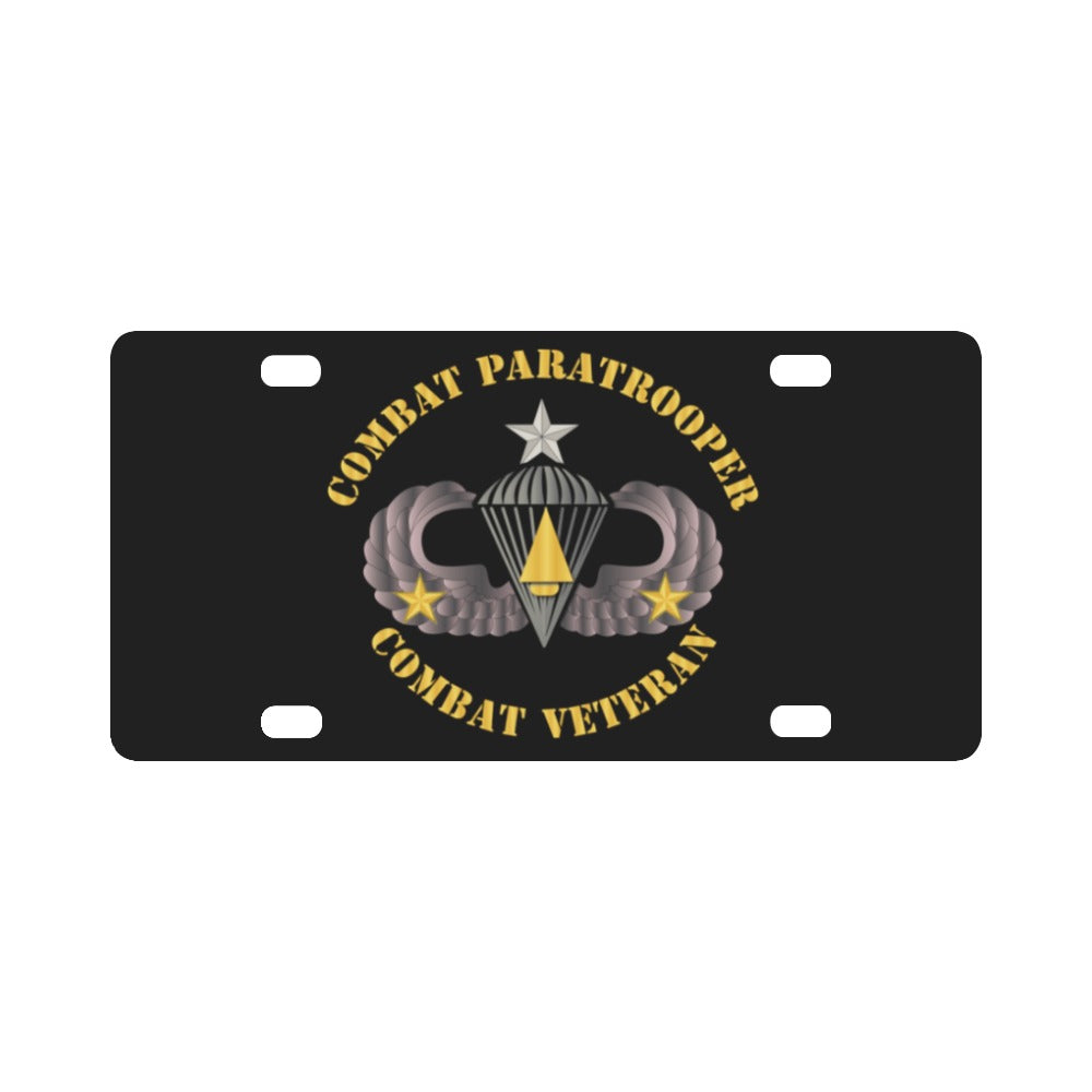 Army - Combat Paratrooper - Combat Veteran Classic License Plate