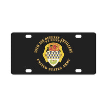 Load image into Gallery viewer, Army - 59th Air Defense Artillery - We Defend - DUI, US Army X 300 Classic License Plate
