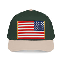 Load image into Gallery viewer, Mid Profile Baseball Cap - Flag - United States - 3D - Enhanced
