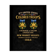 Load image into Gallery viewer, Matte Poster - 5th USCT at New Market Heights - Shirt - Back
