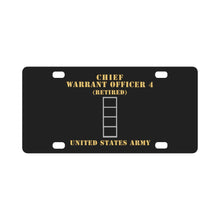 Load image into Gallery viewer, Army - Chief Warrant Officer 4 - CW04 - Retired - Flat - X 300 Classic License Plate

