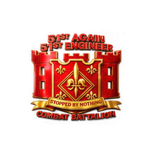 Load image into Gallery viewer, Kiss-Cut Vinyl Decal — Army - 51st Engineer Combat Battalion - 3d enhanced
