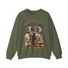 Load image into Gallery viewer, Crewneck Sweatshirt - Army - Todays Buffalo Soldiers in Iraq - OIF - Cavalrymen at War  w IRAQ SVC - 3D - Enhanced
