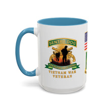 Load image into Gallery viewer, Accent Mug - Army - Sentry Dog - 212th Military Police Company - 720th MP Bn w VN Svc Ribbons
