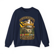 Load image into Gallery viewer, Crewneck Sweatshirt - 1st Battalion 8th Cavalry, Delta Company - w SSI - DUI - Helo Patrol - 3D - Enhanced
