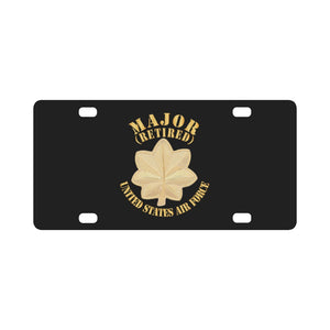 USAF - Major - Retired X 300 Classic License Plate