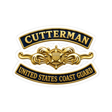 Load image into Gallery viewer, Kiss-Cut Stickers - USCG - Cutterman - Officer w txt - 3D - Enhanced
