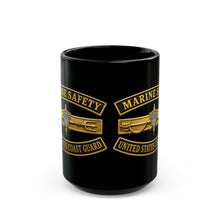 Load image into Gallery viewer, Black Mug  (15oz) - USCG - Marine Safety w txt - 3D - Enhanced
