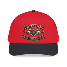 Load image into Gallery viewer, Mid Profile Baseball Cap - USCG - Cutterman - Auxiliary w txt - 3D - Enhanced
