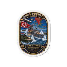 Load image into Gallery viewer, Die-Cut Magnet - USS Pueblo Attack-Defense Commemorative Patch
