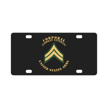 Load image into Gallery viewer, Army - Corporal - CPL - Combat Veteran - Flat X 300 Classic License Plate

