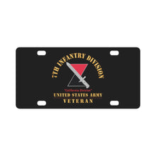 Load image into Gallery viewer, Army - DUI - 7th Infantry Division - California Division - US Army Veteran X 300 Classic License Plate

