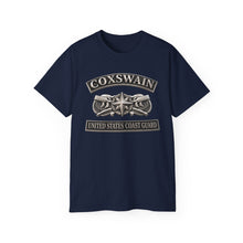 Load image into Gallery viewer, Unisex Ultra Cotton Tee - USCG - Coxswain w txt - Silver - 3D - Enhanced
