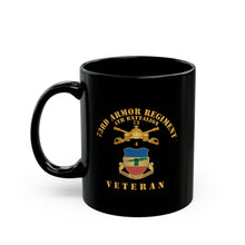 Load image into Gallery viewer, Black Mug (11oz, 15oz) - 4th Battalion 73rd Armor Regiment - Veteran W DUI wo At War - Br X 300
