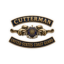 Load image into Gallery viewer, Kiss-Cut Stickers - USCG - Cutterman - Auxiliary w txt - 3D - Enhanced
