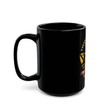 Load image into Gallery viewer, Black Mug  (15oz) - Army - Vietnam Combat Cavalry Veteran w 1st Bn 12th Cav DUI - 1st Cav Div - 3D X 300
