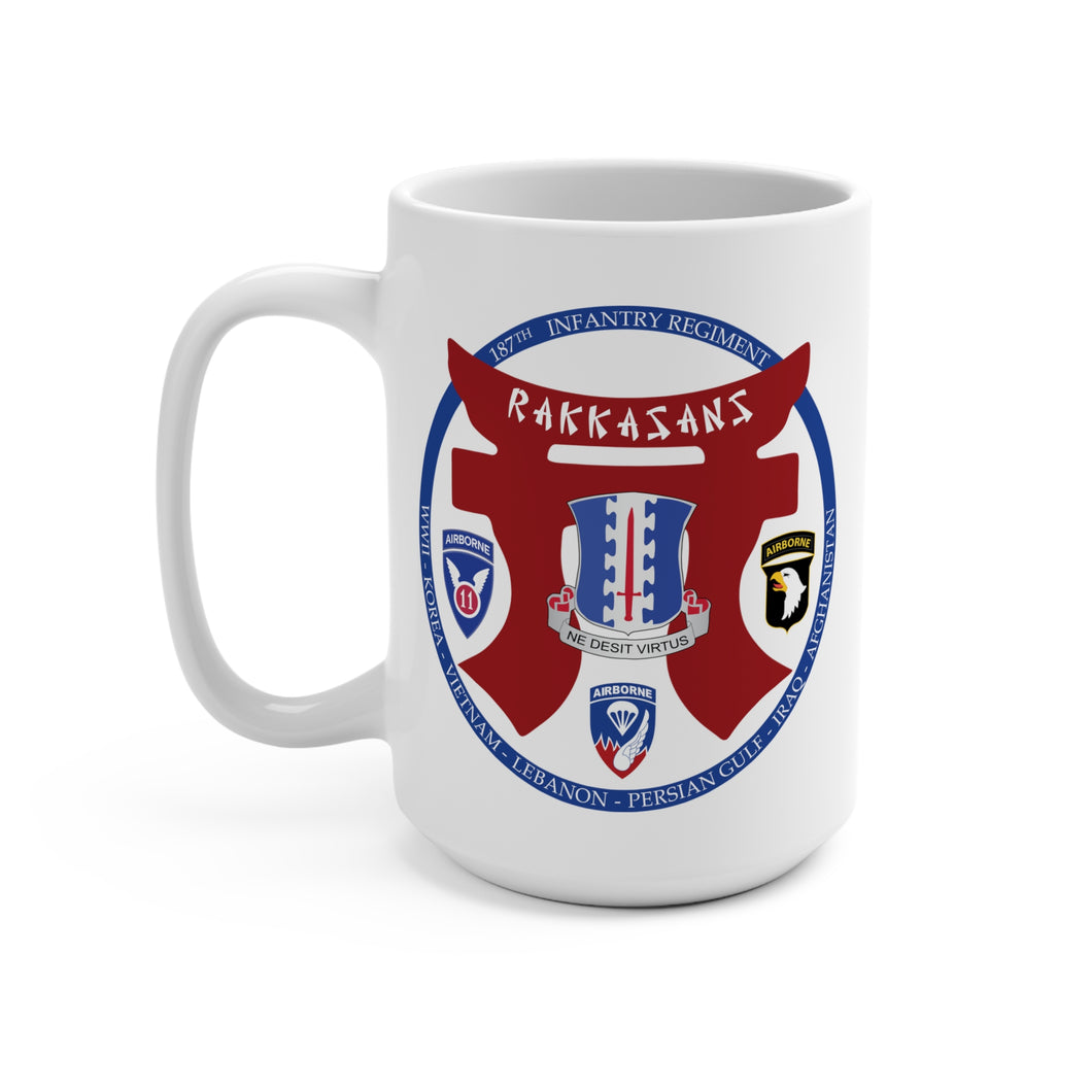 White Mug 15oz - 187th INF Regiment - Rakkasans - Special