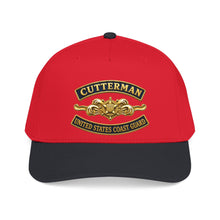 Load image into Gallery viewer, Mid Profile Baseball Cap - USCG - Cutterman - Officer w txt - 3D - Enhanced
