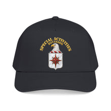 Load image into Gallery viewer, Mid Profile Baseball Cap - Special Activities Division - COA - Central Intelligence Agency - 3D - Enhanced
