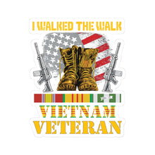 Load image into Gallery viewer, Kiss-Cut Stickers - I Walked The Walk - Vietnam Veteran
