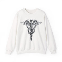 Load image into Gallery viewer, Crewneck Sweatshirt - Army Medical Service Corps (MS) Branch Insignia - 3D - Silver - Enhanced
