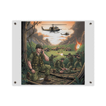 Load image into Gallery viewer, Acrylic Wall Art Panel - Vietnam Patrol Fire Fight Requesting Medevac
