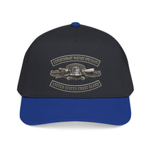 Load image into Gallery viewer, Mid Profile Baseball Cap - USCG - Expeditionary Warfare Specialist w txt - 3D - Enhanced
