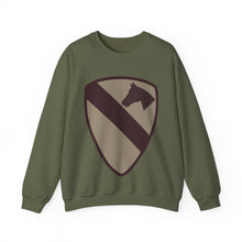 Load image into Gallery viewer, Crewneck Sweatshirt  - SSI - 1st Cavalry Division - Subdued Desert X 300
