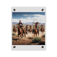 Load image into Gallery viewer, Acrylic Wall Art Panel - Apache Indians attacking a Pony Express Rider
