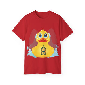 Unisex Ultra Cotton Tee - Yellow Rubber Duck - Front with Water - First Sergeant