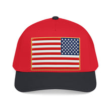 Load image into Gallery viewer, Mid Profile Baseball Cap - Flag - United States - 3D - Enhanced
