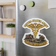 Load image into Gallery viewer, Die-Cut Magnet - Army - Medical Corps - US Army w Scene - 3D - Enhanced
