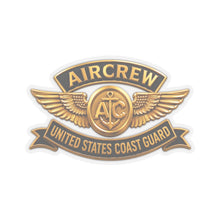 Load image into Gallery viewer, Kiss-Cut Stickers - USCG - Aircrew Badge w txt - 3D - Enhanced
