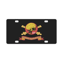 Load image into Gallery viewer, Army - 460th Parachute Field Artillery Battalion - SSI w Br - Ribbon X 300 Classic License Plate
