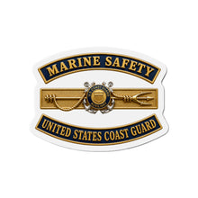 Load image into Gallery viewer, Die-Cut Magnet - USCG - Marine Safety - Auxiliary w txt - 3D - Enhanced
