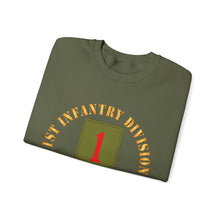 Load image into Gallery viewer, Crewneck Sweatshirt - Army - SSI - 1st Infantry Division - Big Red One - Vietnam Veteran w VN SVC Bar X 300
