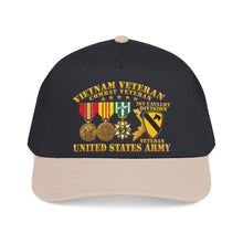 Load image into Gallery viewer, Mid Profile Baseball Cap - Army - Vietnam  Vet - w Medals - VN - 1st Cav Division - 3D - Enhanced
