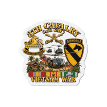 Load image into Gallery viewer, Die-Cut Magnet - Army - 8th Cavalry (Air Cav) - 1st Cav Division w VN SVC - 3D - Enhanced
