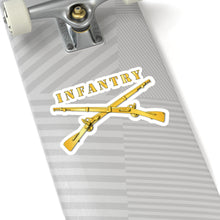 Load image into Gallery viewer, Kiss-Cut Stickers - Army - Infantry Br - Crossed Rifles w Gradient Outline
