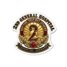 Load image into Gallery viewer, Die-Cut Magnet - 2nd General Hospital - Landstuhl Germany - Black - 3D - Enhanced
