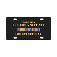 Load image into Gallery viewer, Army - Operation Freedoms Sentinel (OFS) SVC Bar - Combat Veteran X 300 Classic License Plate
