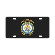 Load image into Gallery viewer, NAVY - USS COLUMBUS SSN 762 w Txt X 300 Classic License Plate
