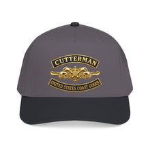 Load image into Gallery viewer, Mid Profile Baseball Cap - USCG - Cutterman - Officer w txt - 3D - Enhanced
