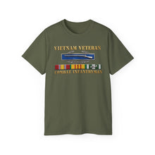 Load image into Gallery viewer, Unisex Ultra Cotton Tee - Army - Vietnam Veteran - Cbt Infantryman w CIB VN SVC - 3D X 300
