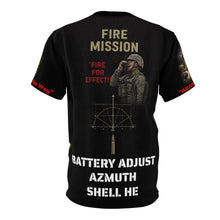 Load image into Gallery viewer, All-Over Print Tee - Artillery - M198 "Sending It" - Battery Adjust
