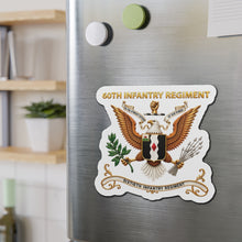 Load image into Gallery viewer, Die-Cut Magnet - 60th Infantry Regiment COA with Eagle with Text - 3D - Enhanced X 300
