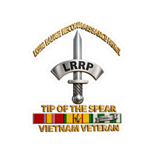 Load image into Gallery viewer, Kiss-Cut Stickers - Army - Badge - LRRP - Tip of the Spear - Vietnam Vet w SVC - 3D - Enhanced
